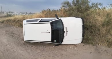 Hallaron un auto volcado y sin ocupantes