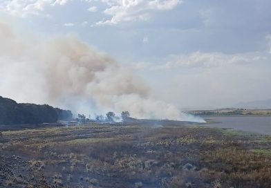 Bombero de Coronel Suárez resultó herido en el incendio del Dique Paso de las Piedras