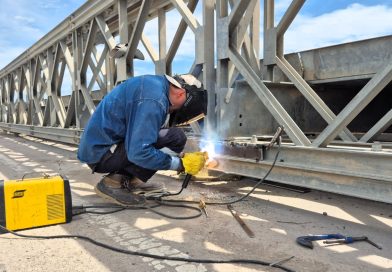 Siguen los trabajos de mantenimiento en el puente Bailey de la ruta 3