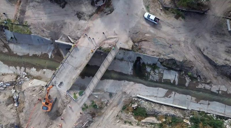 Avanza la obra del nuevo puente en Pampa Central