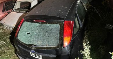 Sorprendieron a cuatro chicos que dañaban autos en un corralón