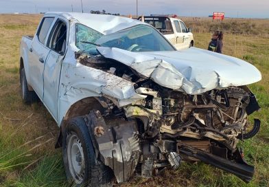 Chocaron un transporte de una firma bahiense y una camioneta en la ruta 33
