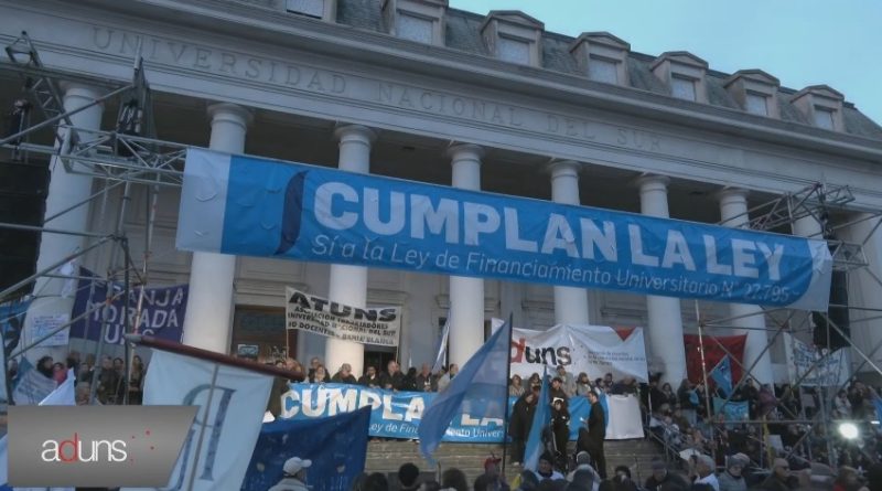 [VIDEO] La Marcha Universitaria también se realizó en Bahía Blanca