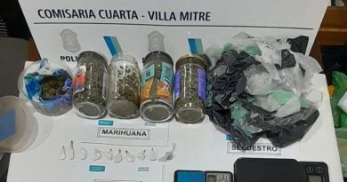 Cinco personas fueron aprehendidas tras un allanamiento por venta de droga