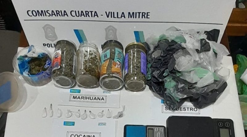 Cinco personas fueron aprehendidas tras un allanamiento por venta de droga