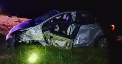 Dos bahienses sufrieron heridas en un choque que se produjo en la ruta 3
