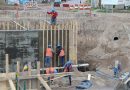 Susbielles supervisó los avances de la construcción del nuevo puente de Pampa Central