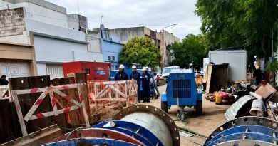 Prosiguen los trabajos de rehabilitación en el acueducto Brandsen