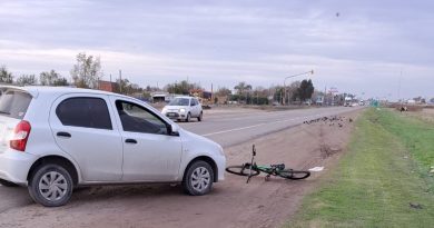 Hospitalizan a un ciclista que sufrió lesiones en un choque en la ruta 3