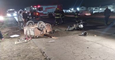Tres personas resultaron heridas tras un choque entre dos motos en la ruta 3