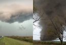 Santa Fe: severas tormentas con ráfagas, granizo y el paso de una tromba que causó destrozos