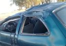 Un auto tuvo un desperfecto mecánico y volcó en la ruta 3