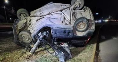 Murió un hombre tras chocar con una columna y volcar en Santa Rosa