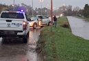 Un automovilista chocó contra un poste y fue hospitalizado