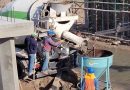 Continúa la construcción del puente de calle Pampa Central sobre el canal Maldonado