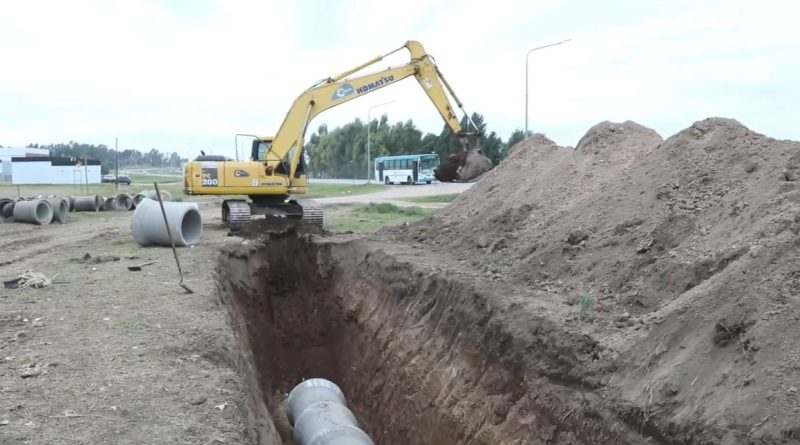 Avanza la construcción del desagüe pluvial en José Hernández