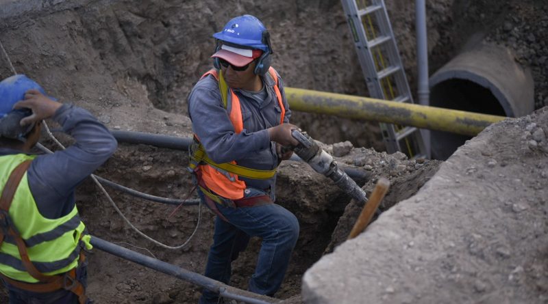 Detallaron el avance de las obras hidráulicas que se ejecutan en Bahía Blanca