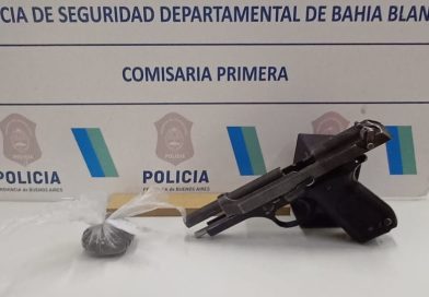 Detuvieron a un joven que tenía arma y marihuana