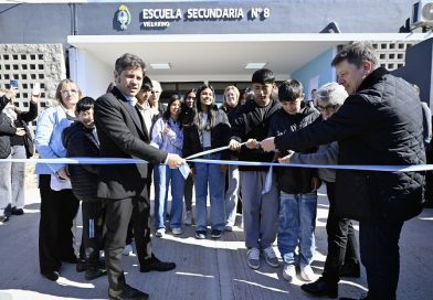 Kicillof inauguró el nuevo edificio de la Secundaria N°8 en Hilario Ascasubi