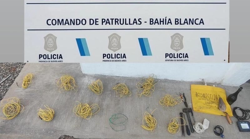 Detuvieron a un hombre acusado de robar cables del alumbrado público