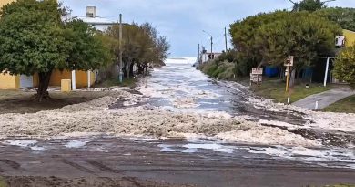 Otra vez la costa bajo el agua: la ciclogénesis generó complicaciones en Monte Hermoso y Coronel Rosales