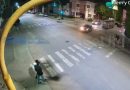 [VIDEO] Detienen a un hombre que dañó vidriera de local gastronómico